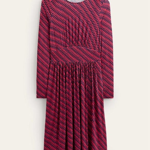 Boden Dresses & Skirts - BODEN Thea Long Sleeve Pink Geometric Midi Dress 12P